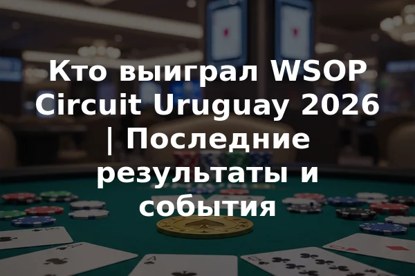 Кто выиграл WSOP Circuit Uruguay 2026 | Последние результаты и события