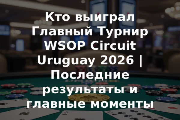 Кто выиграл Главный Турнир WSOP Circuit Uruguay 2026 | Последние результаты и главные моменты