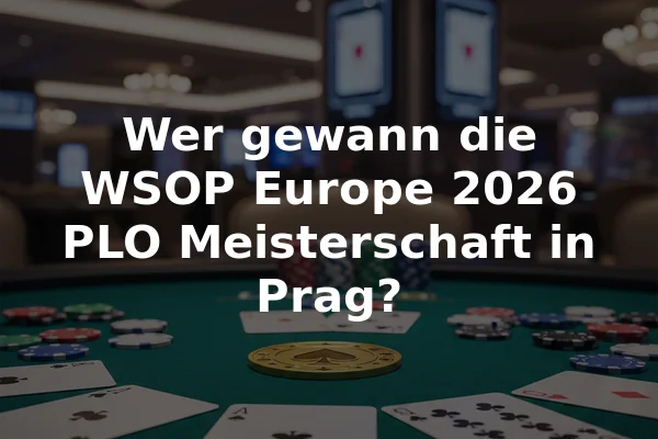Wer gewann die WSOP Europe 2026 PLO Meisterschaft in Prag?