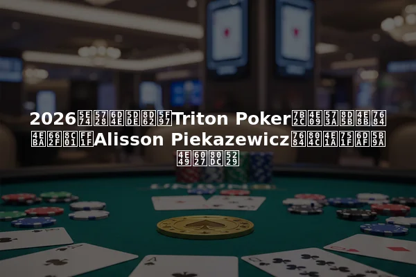 2026年在济州赢得Triton Poker第三场赛事的人是谁？Alisson Piekazewicz的职业生涯定义性胜利
