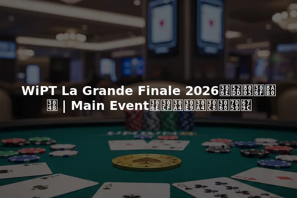 WiPT La Grande Finale 2026の勝者は誰か | Main Eventのハイライトと結果