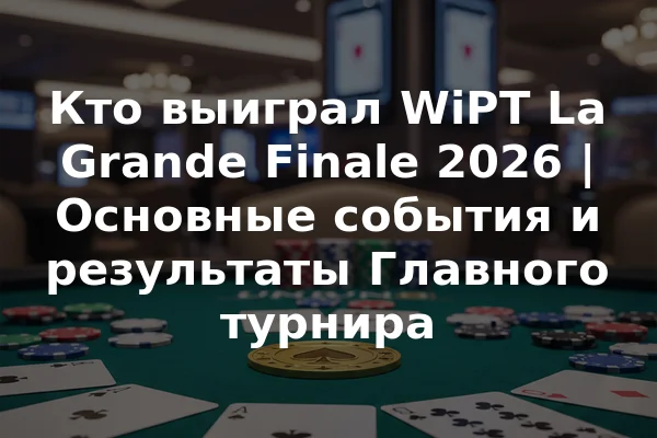 Кто выиграл WiPT La Grande Finale 2026 | Основные события и результаты Главного турнира