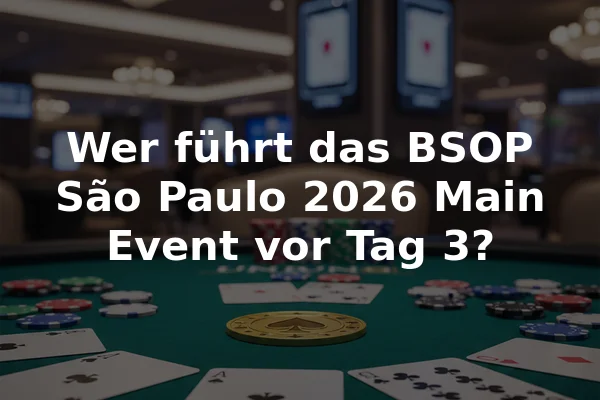 Wer führt das BSOP São Paulo 2026 Main Event vor Tag 3?
