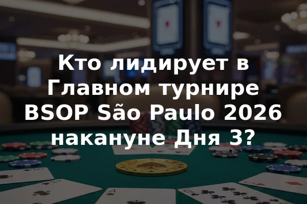 Кто лидирует в Главном турнире BSOP São Paulo 2026 накануне Дня 3?