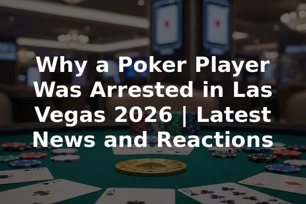 Why a Poker Player Was Arrested in Las Vegas 2026 | Latest News and Reactions