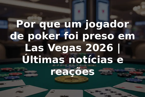 Por que um jogador de poker foi preso em Las Vegas 2026 | Últimas notícias e reações