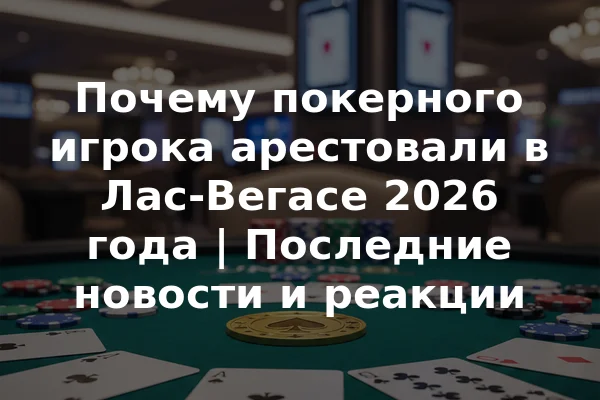 Почему покерного игрока арестовали в Лас-Вегасе 2026 года | Последние новости и реакции