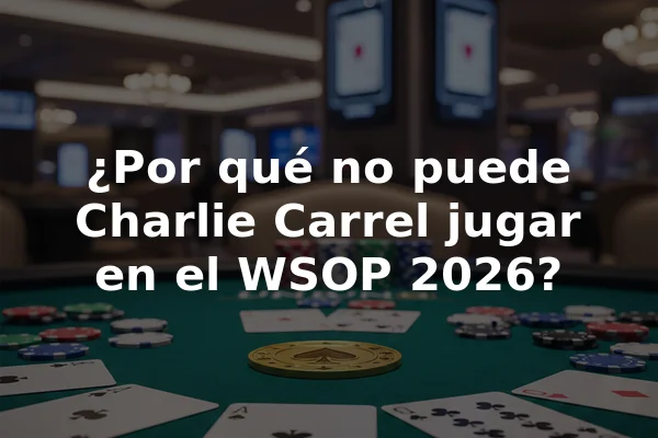 ¿Por qué no puede Charlie Carrel jugar en el WSOP 2026?