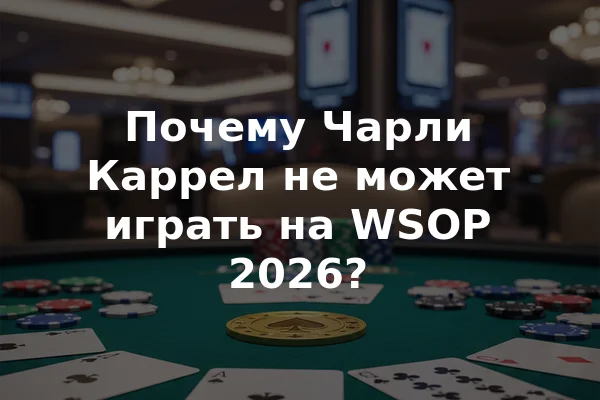 Почему Чарли Каррел не может играть на WSOP 2026?
