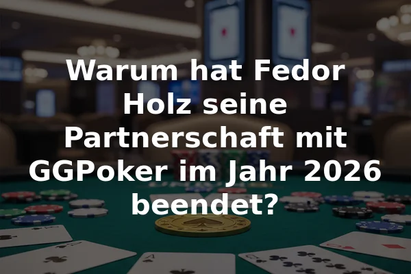 Warum hat Fedor Holz seine Partnerschaft mit GGPoker im Jahr 2026 beendet?