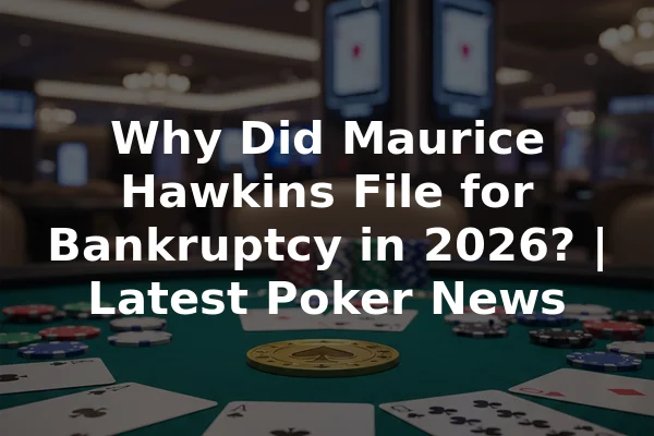 Why Did Maurice Hawkins File for Bankruptcy in 2026? | Latest Poker News