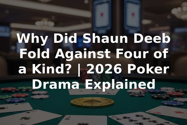 Why Did Shaun Deeb Fold Against Four of a Kind? | 2026 Poker Drama Explained