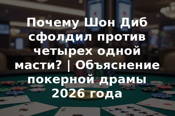 Почему Шон Диб сфолдил против четырех одной масти? | Объяснение покерной драмы 2026 года
