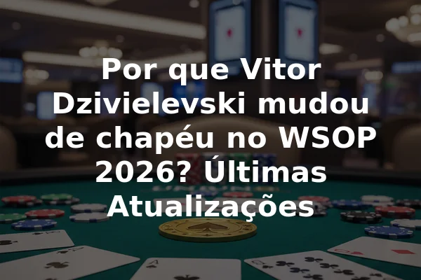 Por que Vitor Dzivielevski mudou de chapéu no WSOP 2026? Últimas Atualizações