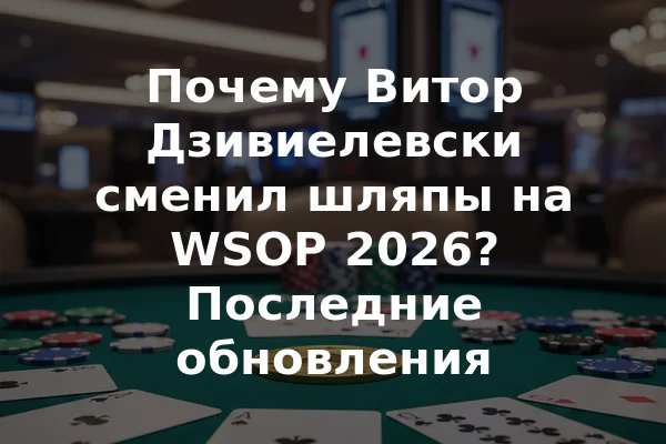Почему Витор Дзивиелевски сменил шляпы на WSOP 2026? Последние обновления