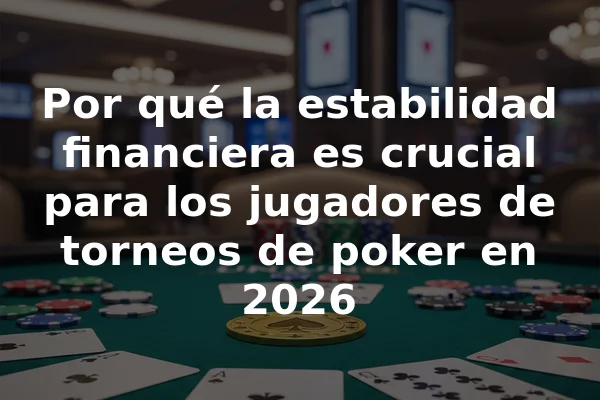 Por qué la estabilidad financiera es crucial para los jugadores de torneos de poker en 2026