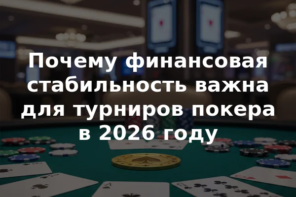 Почему финансовая стабильность важна для турниров покера в 2026 году