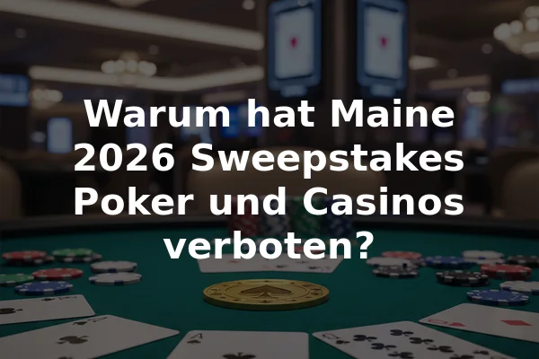 Warum hat Maine 2026 Sweepstakes Poker und Casinos verboten?