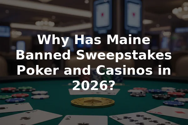 Why Has Maine Banned Sweepstakes Poker and Casinos in 2026?