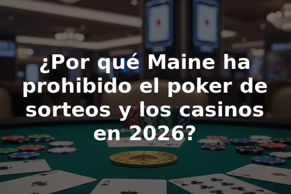 ¿Por qué Maine ha prohibido el poker de sorteos y los casinos en 2026?