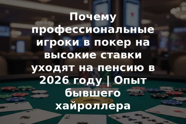 Почему профессиональные игроки в покер на высокие ставки уходят на пенсию в 2026 году | Опыт бывшего хайроллера