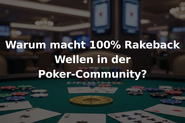 Warum macht 100% Rakeback Wellen in der Poker-Community?