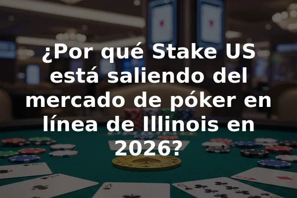 ¿Por qué Stake US está saliendo del mercado de póker en línea de Illinois en 2026?