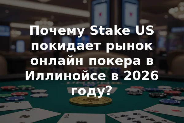 Почему Stake US покидает рынок онлайн покера в Иллинойсе в 2026 году?