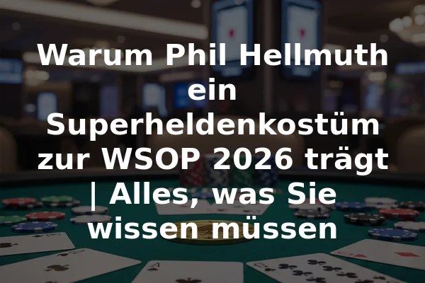 Warum Phil Hellmuth ein Superheldenkostüm zur WSOP 2026 trägt | Alles, was Sie wissen müssen