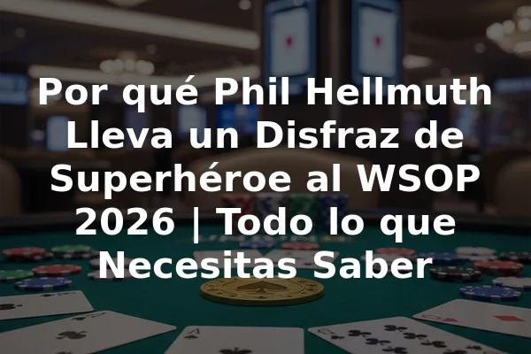 Por qué Phil Hellmuth Lleva un Disfraz de Superhéroe al WSOP 2026 | Todo lo que Necesitas Saber