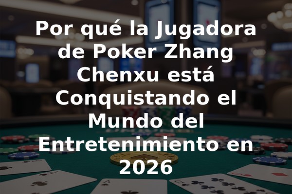 Por qué la Jugadora de Poker Zhang Chenxu está Conquistando el Mundo del Entretenimiento en 2026
