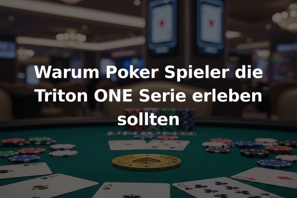 Warum Poker Spieler die Triton ONE Serie erleben sollten