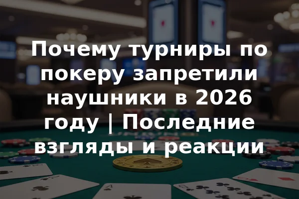 Почему турниры по покеру запретили наушники в 2026 году | Последние взгляды и реакции