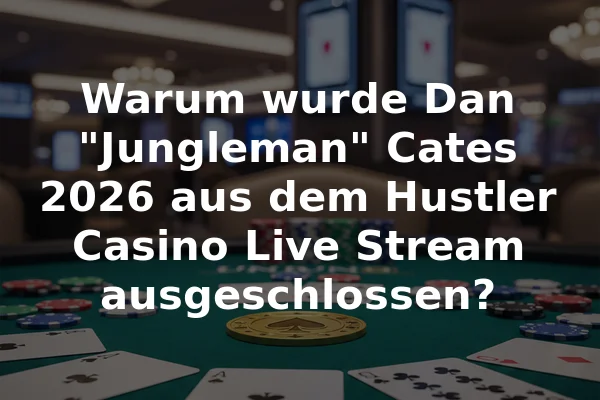 Warum wurde Dan "Jungleman" Cates 2026 aus dem Hustler Casino Live Stream ausgeschlossen?