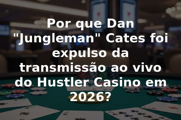 Por que Dan "Jungleman" Cates foi expulso da transmissão ao vivo do Hustler Casino em 2026?