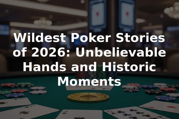 Wildest Poker Stories of 2026: Unbelievable Hands and Historic Moments
