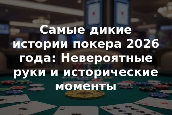 Самые дикие истории покера 2026 года: Невероятные руки и исторические моменты