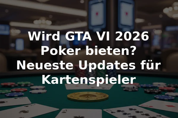 Wird GTA VI 2026 Poker bieten? Neueste Updates für Kartenspieler