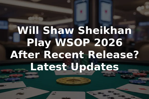 Will Shaw Sheikhan Play WSOP 2026 After Recent Release? Latest Updates