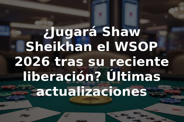 ¿Jugará Shaw Sheikhan el WSOP 2026 tras su reciente liberación? Últimas actualizaciones