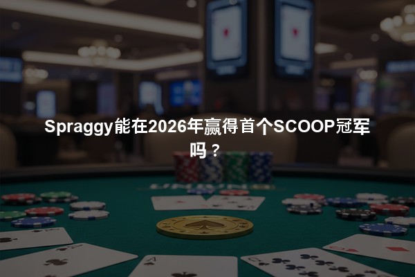 Spraggy能在2026年赢得首个SCOOP冠军吗？