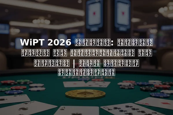 WiPT 2026 फाइनल: फाइनल टेबल के दावेदारों से मिलें | मेन इवेंट इनसाइट्स