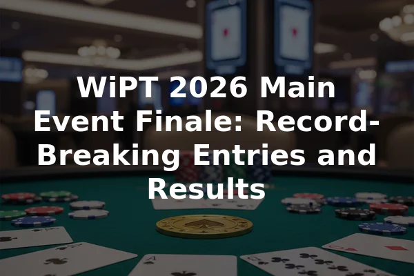 WiPT 2026 Main Event Finale: Record-Breaking Entries and Results