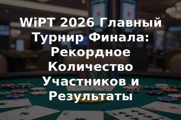 WiPT 2026 Главный Турнир Финала: Рекордное Количество Участников и Результаты