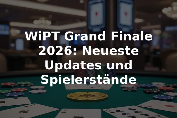 WiPT Grand Finale 2026: Neueste Updates und Spielerstände