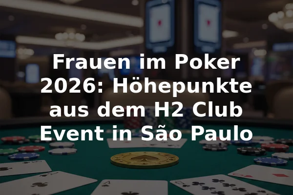 Frauen im Poker 2026: Höhepunkte aus dem H2 Club Event in São Paulo