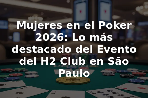 Mujeres en el Poker 2026: Lo más destacado del Evento del H2 Club en São Paulo