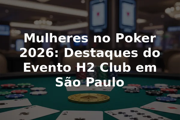 Mulheres no Poker 2026: Destaques do Evento H2 Club em São Paulo