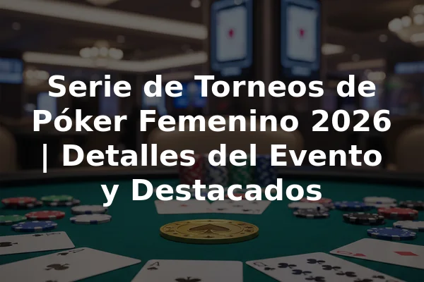 Serie de Torneos de Póker Femenino 2026 | Detalles del Evento y Destacados