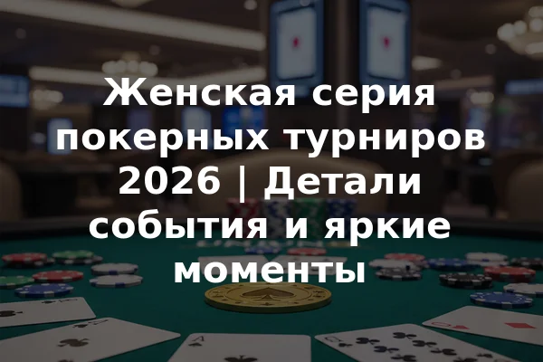Женская серия покерных турниров 2026 | Детали события и яркие моменты